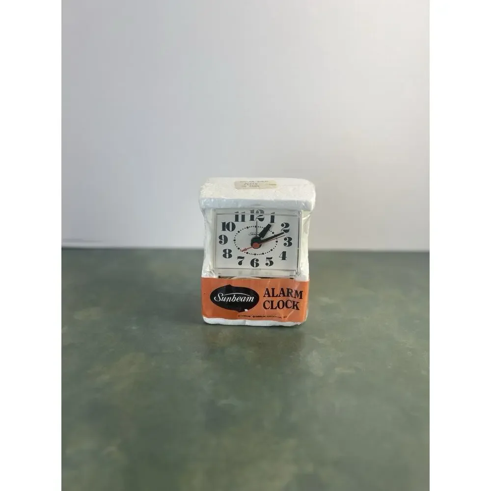 Vintage 1977 Sunbeam Dial Electric Alarm Clock Model 880-11 NOS Original Pack
